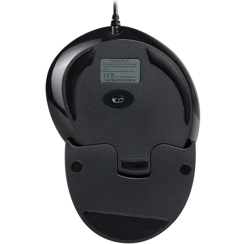 Mouse Vertical Ergonómico con Cable y Reposapalma Desmontable
