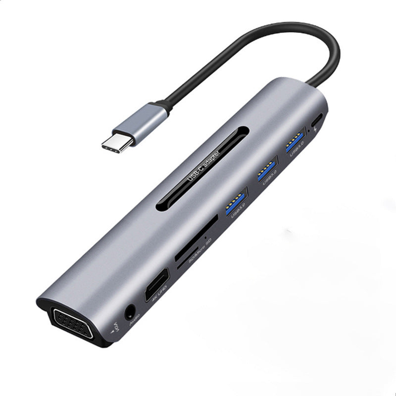 Hub USB-C 9 en 1 | HDMI 4K, VGA, Carga Rápida y Expansión para Laptop