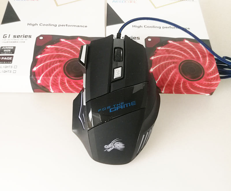 Mouse Gaming USB con 7 Botones y Luz RGB | 2500 DPI y 4 Niveles de Sensibilidad