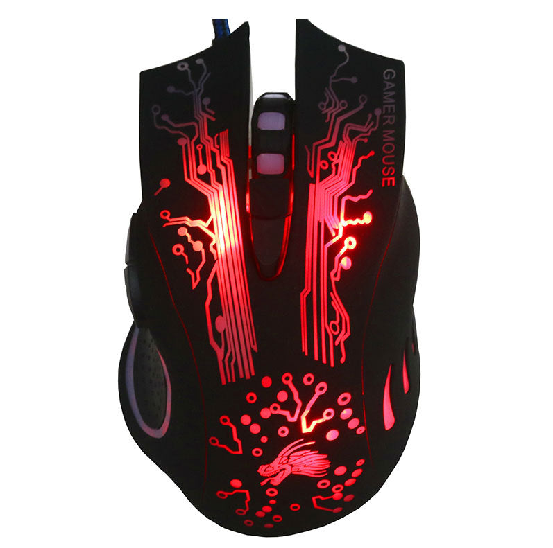 Mouse Gaming USB con 7 Botones y Luz RGB | 2500 DPI y 4 Niveles de Sensibilidad