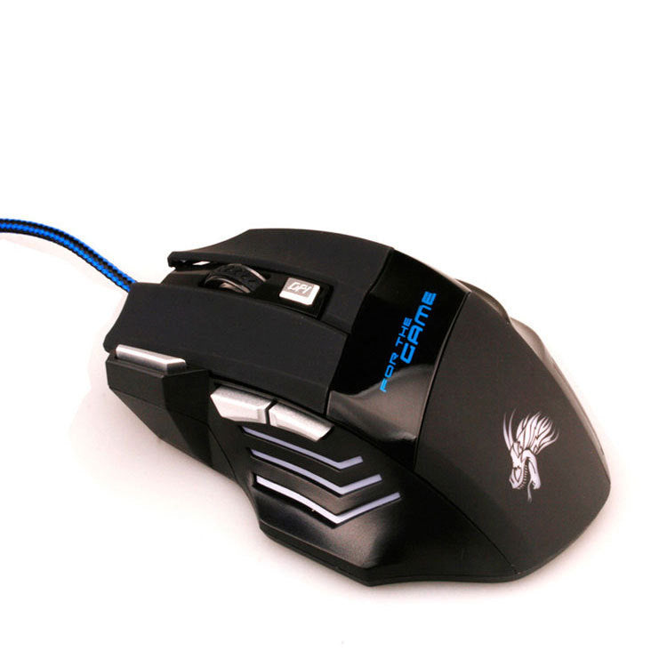 Mouse Gaming USB con 7 Botones y Luz RGB | 2500 DPI y 4 Niveles de Sensibilidad