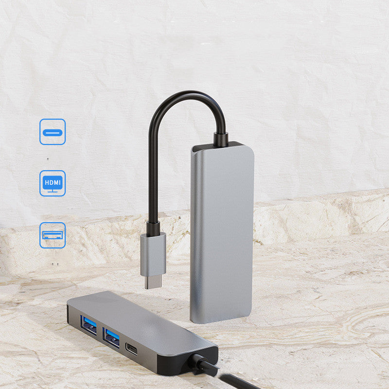 Estación de Acoplamiento Tipo-C con Hub USB 4 en 1, Carga Rápida PD y 4K