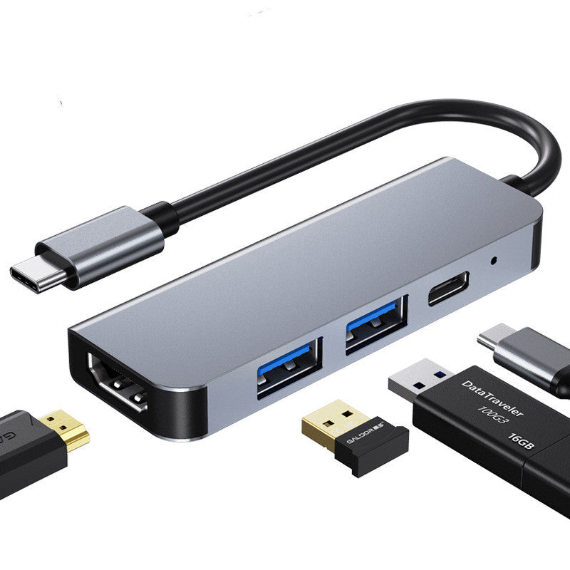 Estación de Acoplamiento Tipo-C con Hub USB 4 en 1, Carga Rápida PD y 4K
