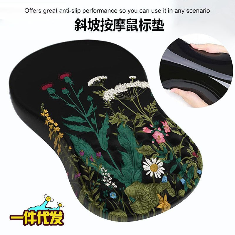 Reposamuñecas Ergonómico para Mouse | Espuma Memory Foam, Cuero PU y Base Antideslizante
